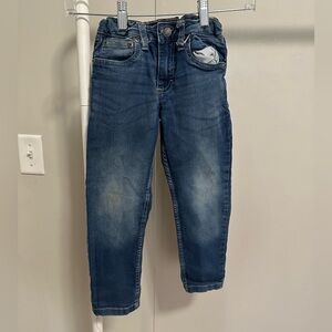 Lee Dark Wash Slim Fit Tapered Leg Denim Jeans Boys Size 6 - adjustable waist